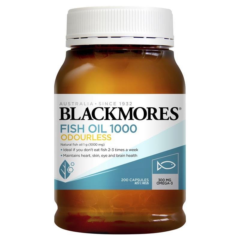 [Expiry: 10/2025] Blackmores Odourless Fish Oil 1000mg 200 Capsules