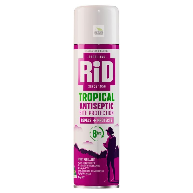 Rid Tropical Antiseptic Bite Protection Insect Repellent Spray 150g