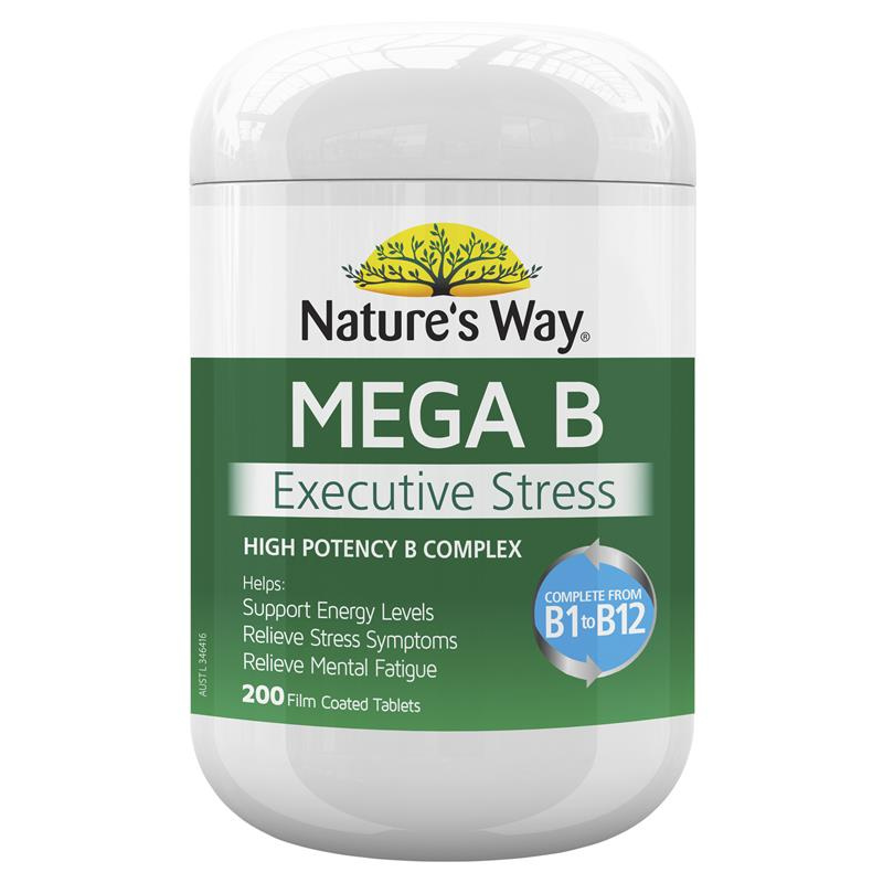 [Expiry: 08/2025] Nature's Way Mega B Executive Stress 200 Tablets