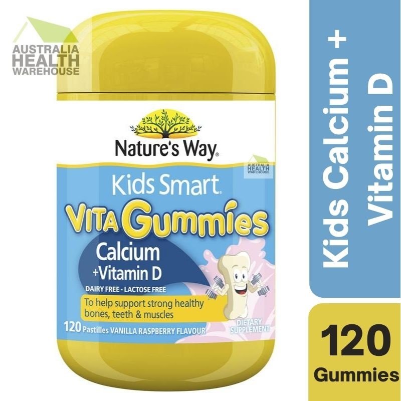 [CLEARANCE Expiry: 03/2025] Nature's Way Kids Smart Vita Gummies Calcium + D3 120 Pastilles