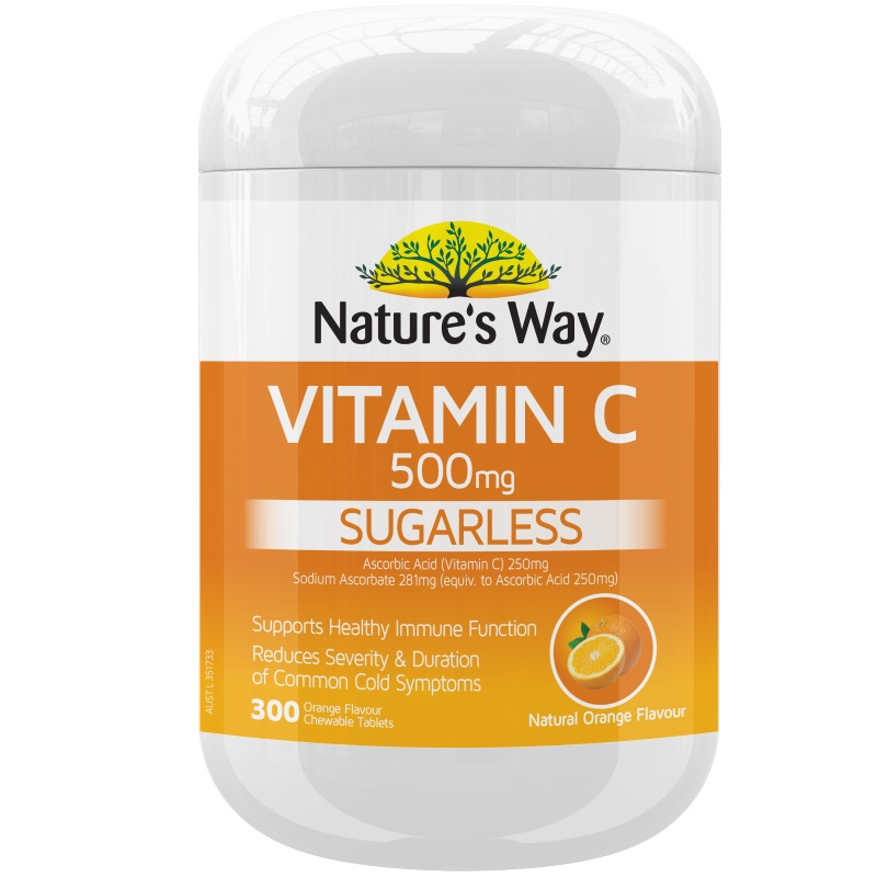 [Expiry: 06/2025] Nature's Way Vitamin C 500mg Sugarless 300 Tablets