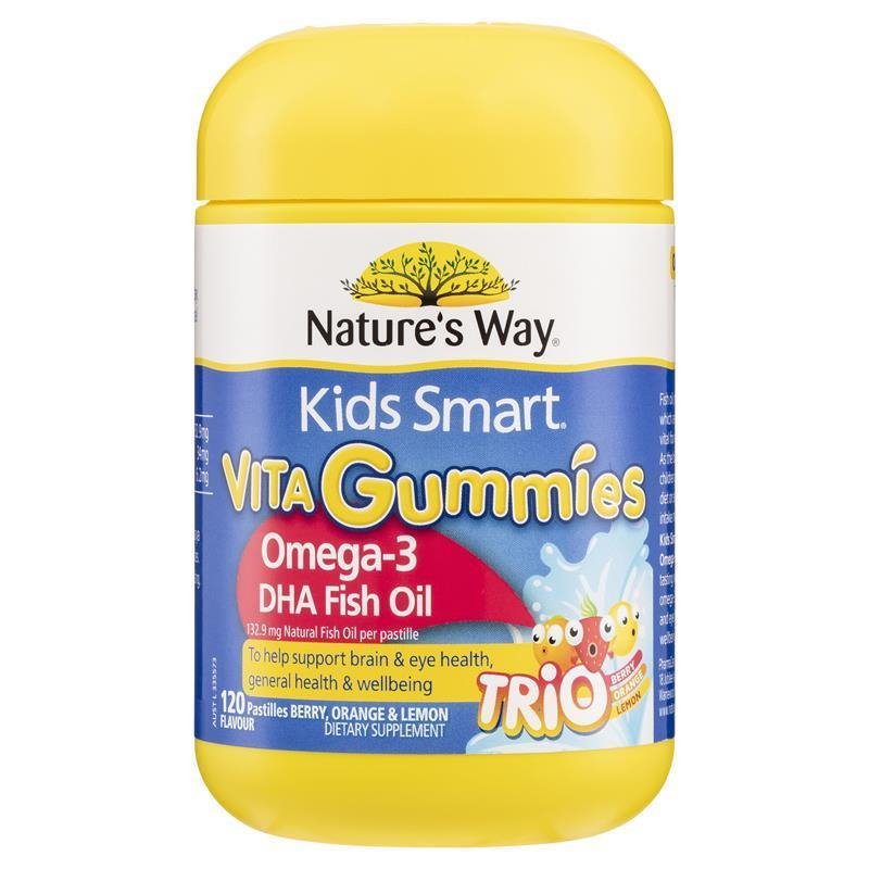 [Expiry: 02/2025] Nature's Way Kids Smart Vita Gummies Omega-3 DHA Fish Oil 120 Pastilles