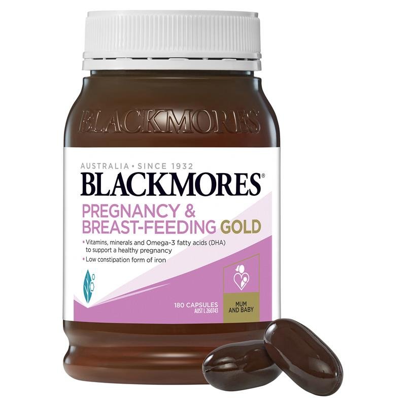 [Expiry: 10/2025] Blackmores Pregnancy and Breastfeeding Gold 180 Capsules