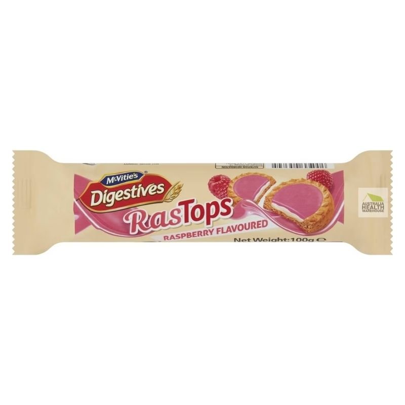 [Expiry: 16/05/2025] Mcvitie's Digestives RasTops Raspberry Flavoured 100g