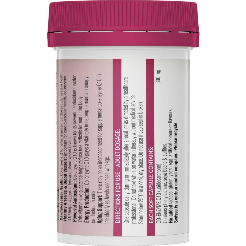 [Expiry: 11/2025] Swisse Ultiboost High Strength Co-Enzyme Q10 300mg 30 Capsules