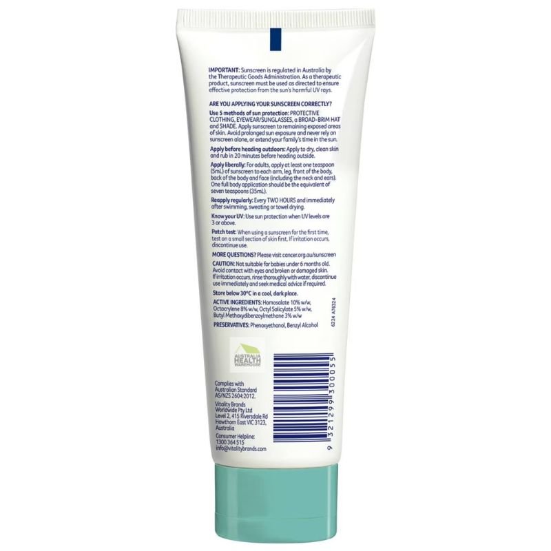 [Expiry: 10/2026] Cancer Council Moisturising Sunscreen SPF 50+ Tube 110mL