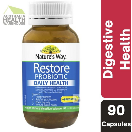 [Expiry: 05/2026] Nature's Way Restore Probiotic Daily Health 90 Capsules