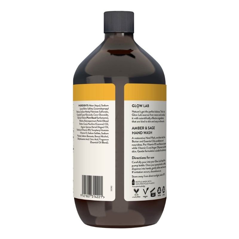 [Expiry: 02/2026] Glow Lab Amber & Sage Refill Hand Wash 900mL