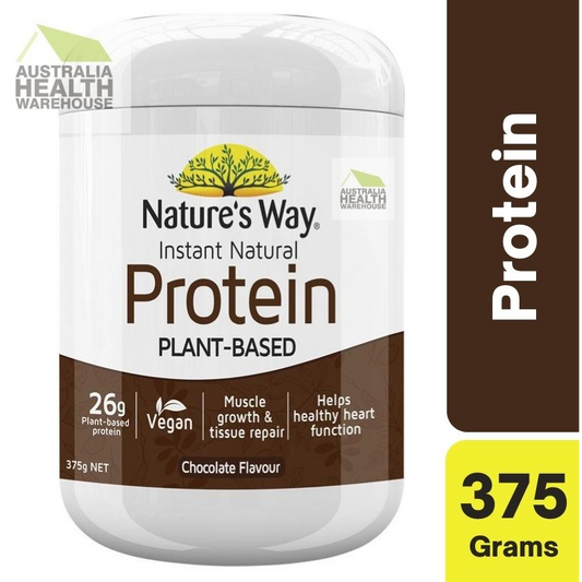 [Expiry: 06/2025] Nature's Way Instant Natural Protein Plant-Based Powder Chocolate Flavour 375g