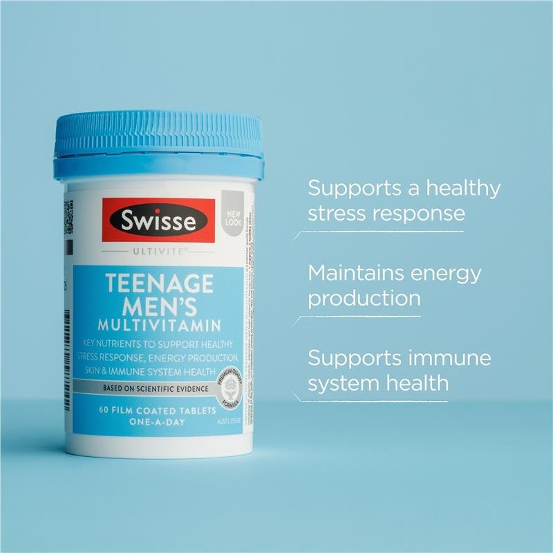 [Expiry: 05/2027] Swisse Ultivite Teenage Men's Multivitamin 60 Tablets