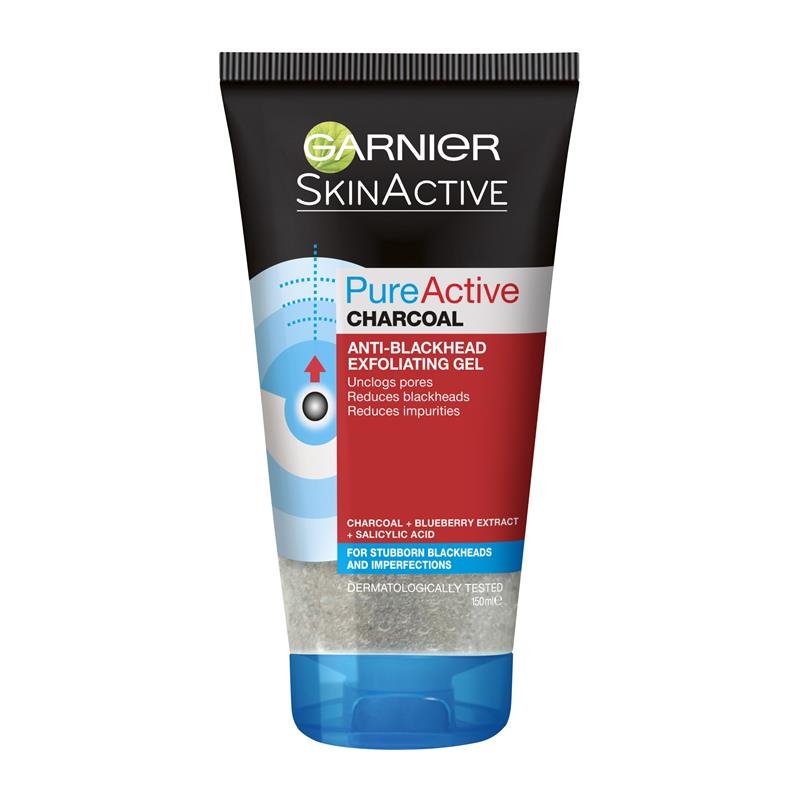 Garnier Pure Active Anti-Blackhead Charcoal Exfoliating Gel 150mL