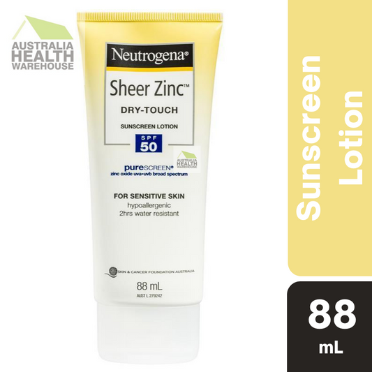 Neutrogena Sheer Zinc Dry-Touch Sunscreen Lotion 88mL May 2024