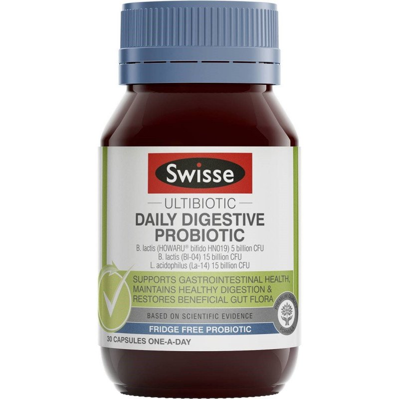 [CLEARANCE Expiry: 02/2025] Swisse Ultibiotic Daily Digestive Probiotic 30 Capsules