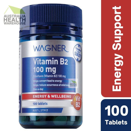 [Expiry: 04/2026] Wagner Vitamin B2 100mg 100 Tablets