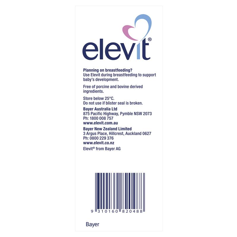 [Expiry: 09/2026] Elevit Pre-conception & Pregnancy Multivitamin 100 Tablets