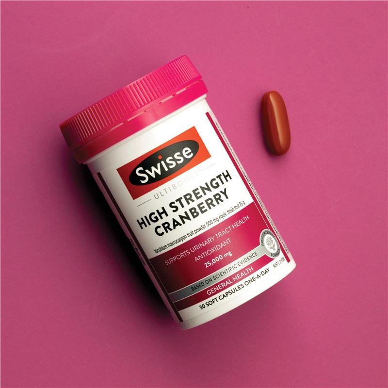 [Expiry: 07/2026] Swisse Ultiboost High Strength Cranberry 25,000mg 30 Capsules