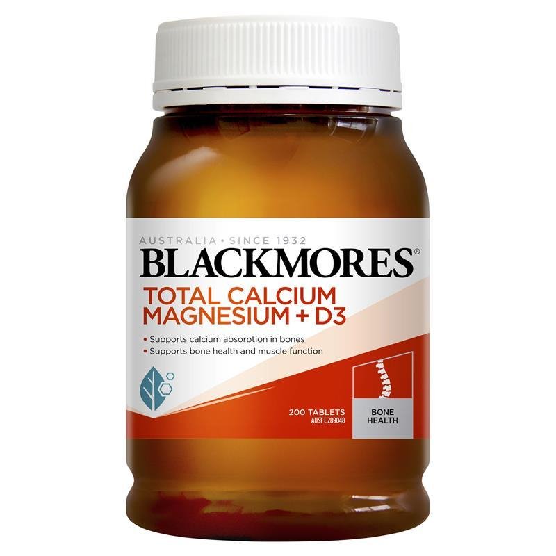 [Expiry: 10/2025] Blackmores Total Calcium & Magnesium + D3 200 Tablets