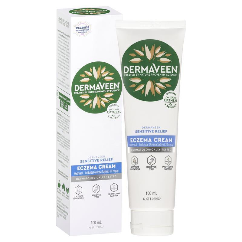 [Expiry: 04/2027] DermaVeen Sensitive Relief Eczema Cream 100mL