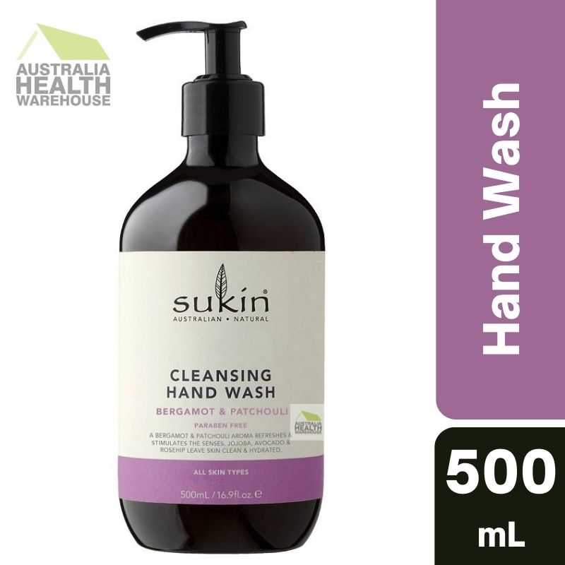 Sukin Cleansing Hand Wash Bergamot & Patchouli Pump 500mL