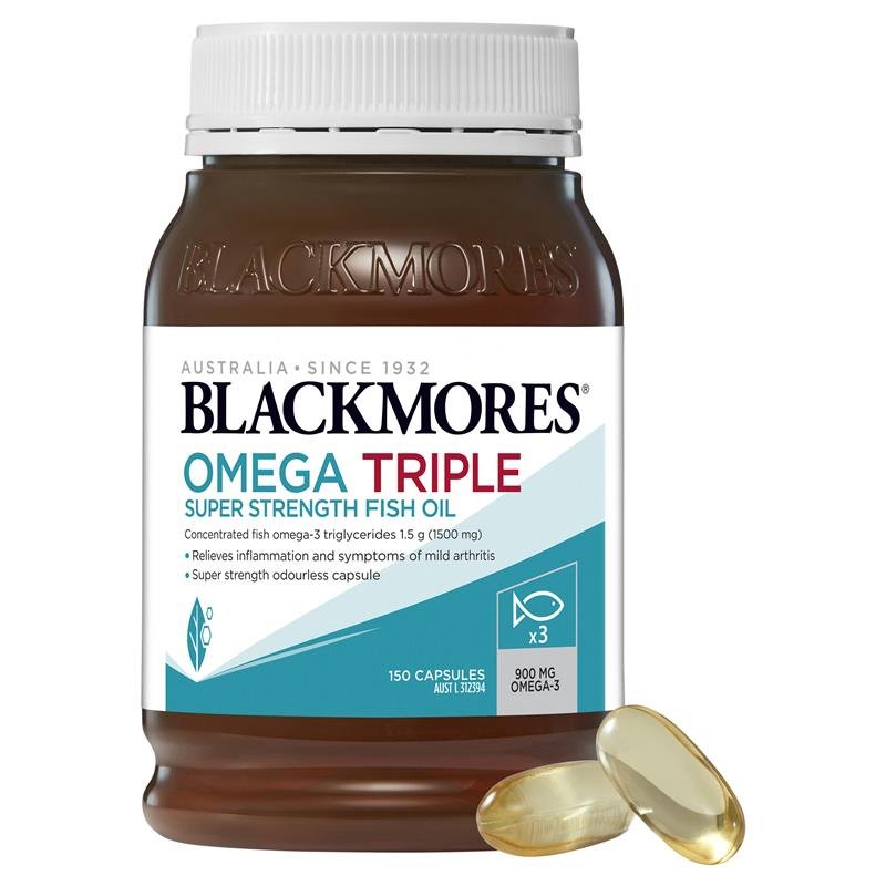 [Expiry: 12/2026] Blackmores Omega Triple Super Strength Fish Oil 150 Capsules