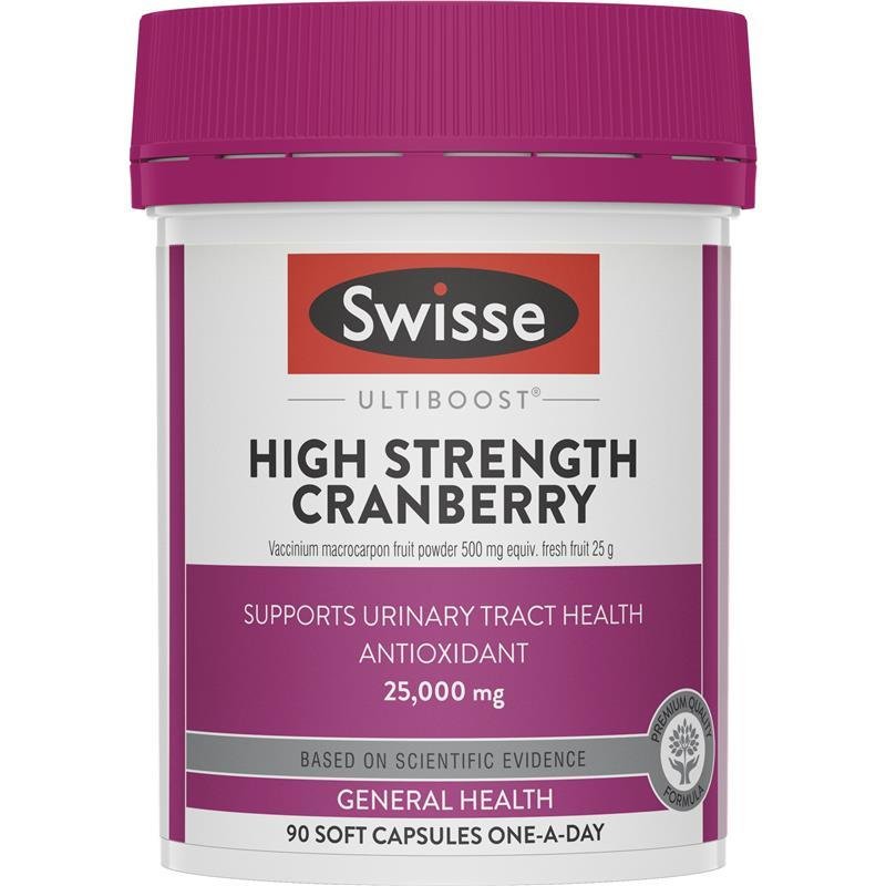 [CLEARANCE Expiry: 03/2025] Swisse Ultiboost High Strength Cranberry 25,000mg 90 Capsules