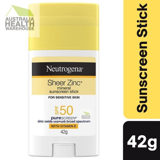 [Expiry: 11/2025] Neutrogena Sheer Zinc Mineral Sunscreen Stick SPF50 42g