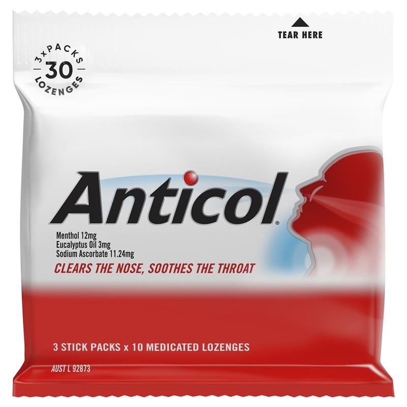 [Expiry: 05/2026] Anticol 3x10 Lozenges Multipack