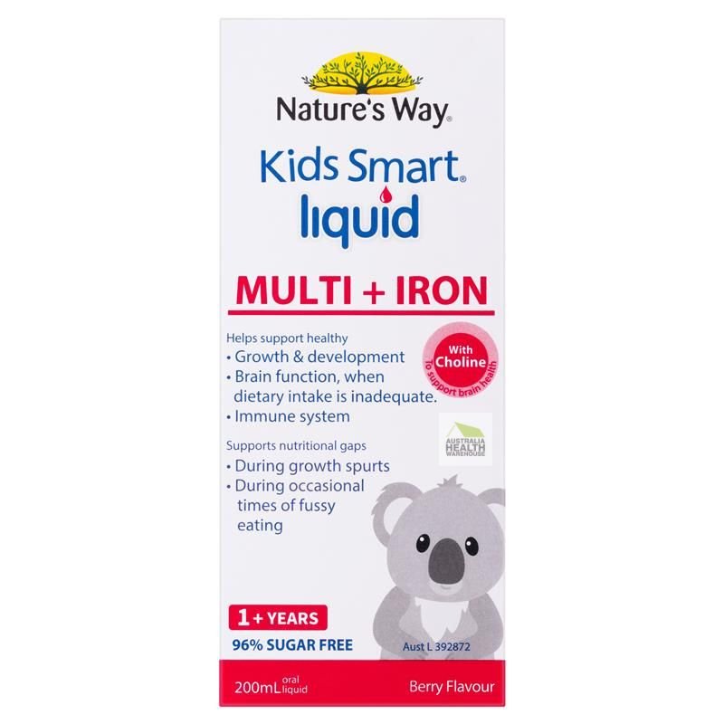 [Expiry: 02/2025] Nature's Way Kids Smart Liquid Multi + Iron 200mL