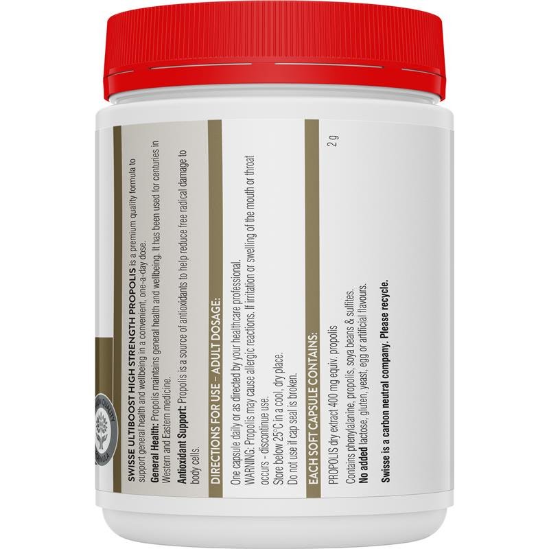 [Expiry: 03/2027] Swisse Ultiboost High Strength Propolis 2000mg 300 Capsules