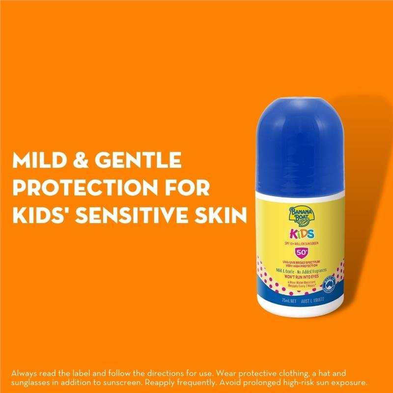 [Expiry: 06/2026] Banana Boat Kids Sunscreen Roll-on SPF 50+ 75mL