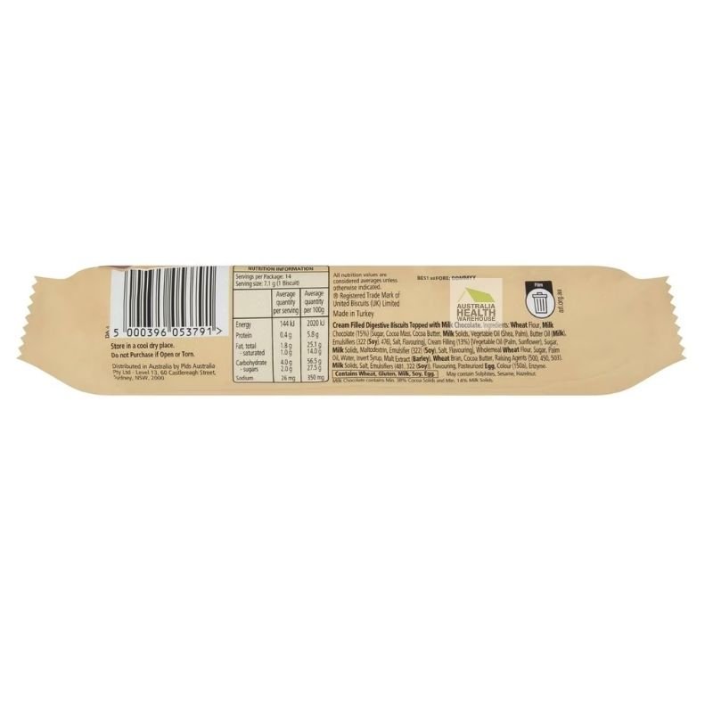 [CLEARANCE Expiry Date: 25/05/2025] McVitie's Digestives ChocTops Milk Chocolate 100g
