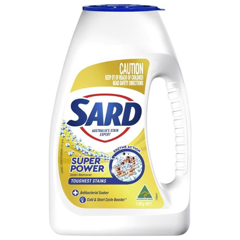 [Expiry: 11/2025] Sard Super Power Stain Remover Antibacterial Powder Soaker 1.8kg