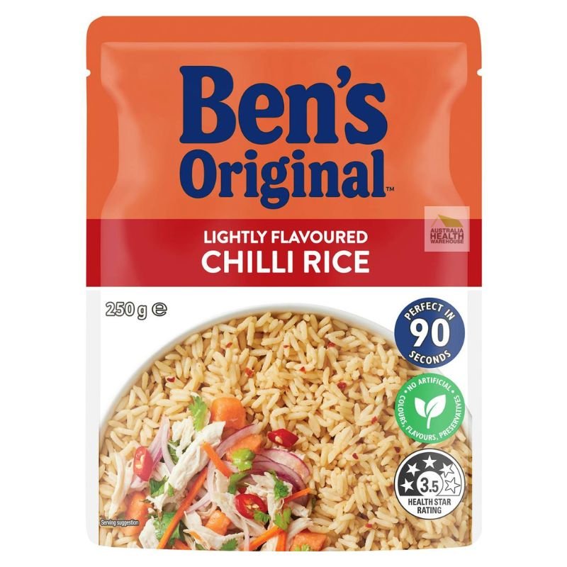 [CLEARANCE EXP: 07/10/2024] Ben's Original Lightly Flavoured Chilli Rice Microwave Rice Pouch 250g