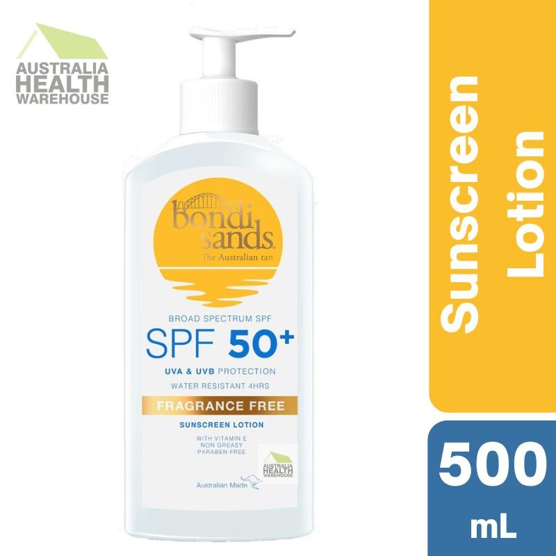 [Expiry: 11/2026] Bondi Sands SPF 50+ Fragrance Free Sunscreen Lotion Pump 500mL