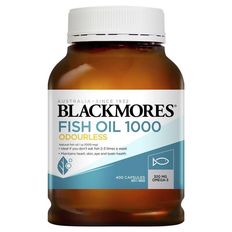 [Expiry: 11/2026] Blackmores Odourless Fish Oil 1000mg 400 Capsules