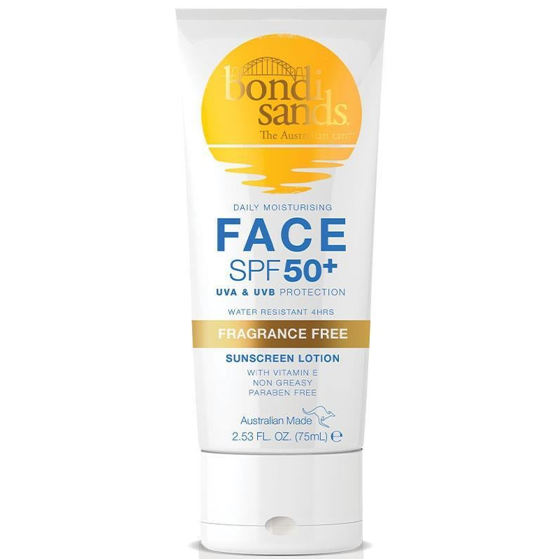 [Expiry: 08/2026] Bondi Sands Daily Moisturising Face SPF 50+ Sunscreen Lotion Fragrance Free 75mL