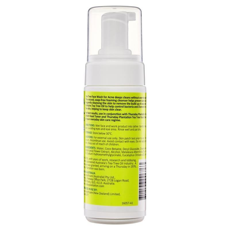 [CLEARANCE Expiry: 08/2024] Thursday Plantation Tea Tree Face Wash for Acne 150mL