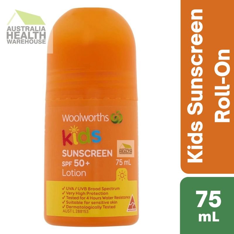 [Expiry: 11/2025] Woolworths Kids Sunscreen SPF 50+ Roll-On 75mL