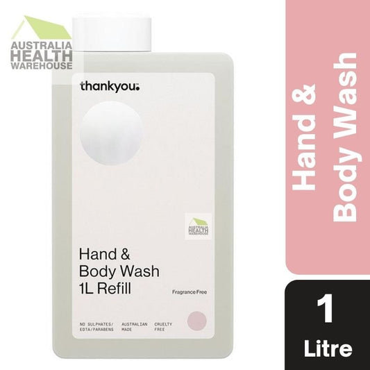 Thankyou Hand & Body Wash Fragrance Free 1 Litre Refill