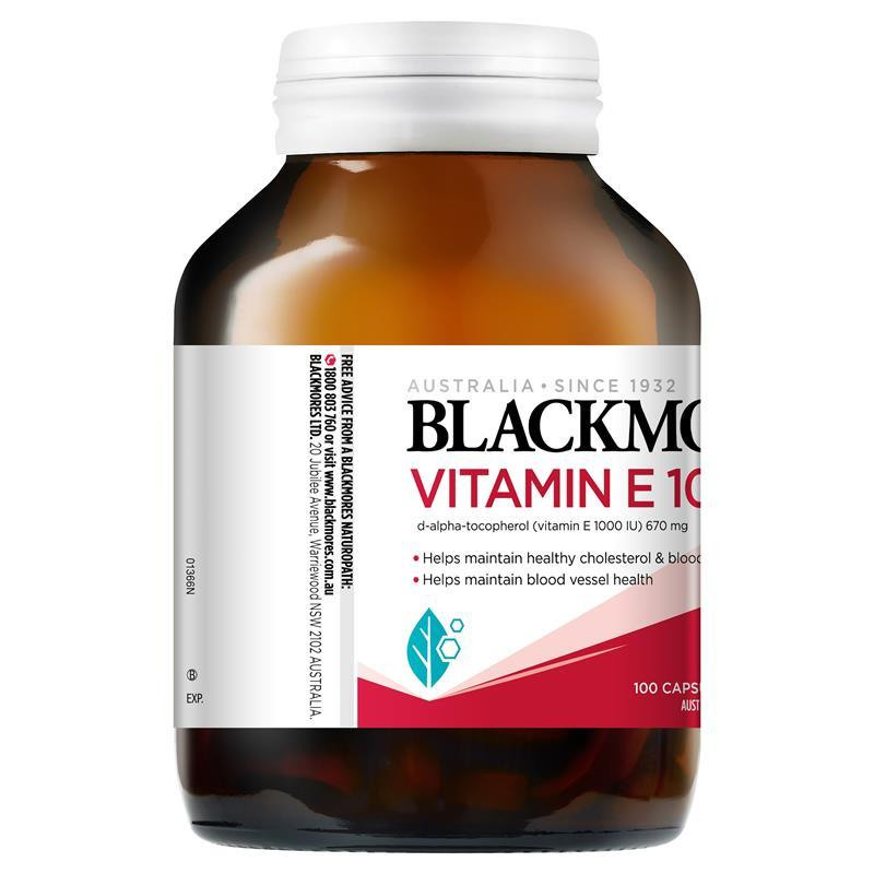 [CLEARANCE Expiry: 04/2025] Blackmores Vitamin E 1000IU 100 Capsules