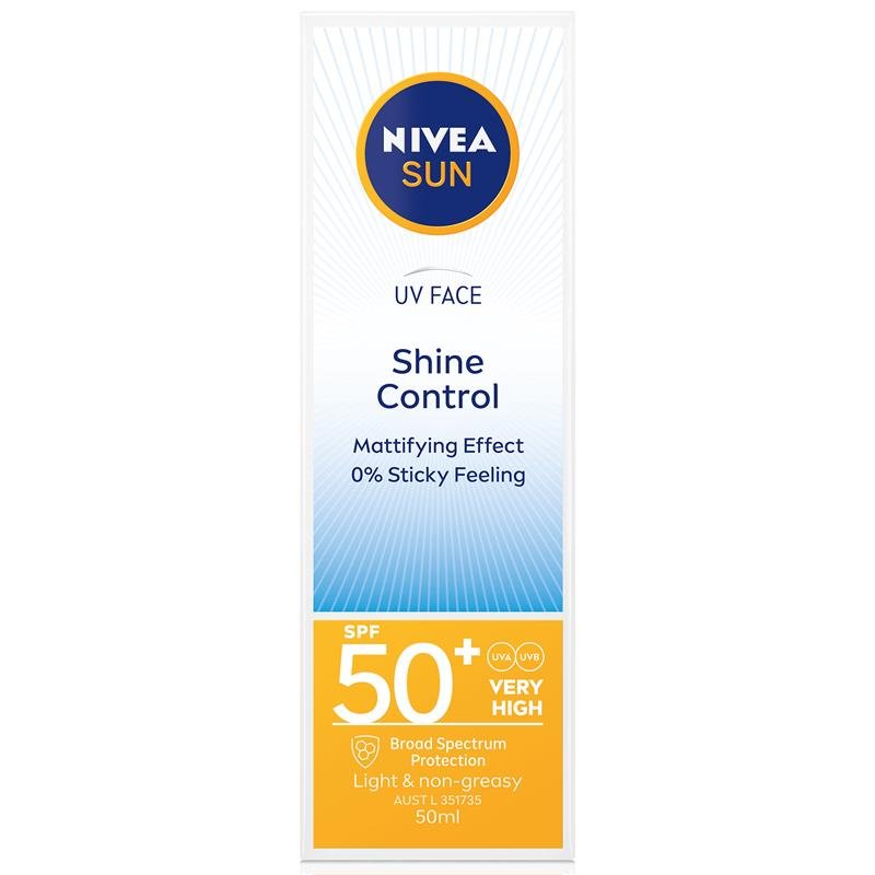 [Expiry: 05/2027] Nivea Sun SPF 50 UV Face Shine Control 50mL