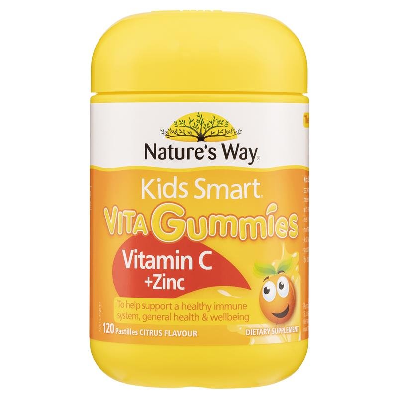 [CLEARANCE Expiry: 10/2024] Nature's Way Kids Smart Vita Gummies Vitamin C + Zinc 120 Pastilles