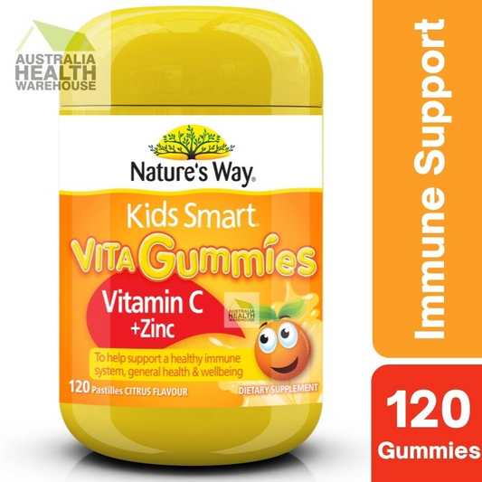 [CLEARANCE Expiry: 10/2024] Nature's Way Kids Smart Vita Gummies Vitamin C + Zinc 120 Pastilles