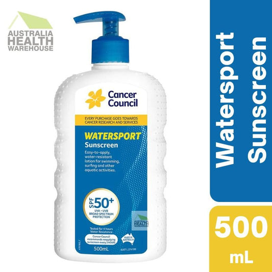 [Expiry: 07/2026] Cancer Council Watersport Pump Sunscreen SPF 50+ 500mL