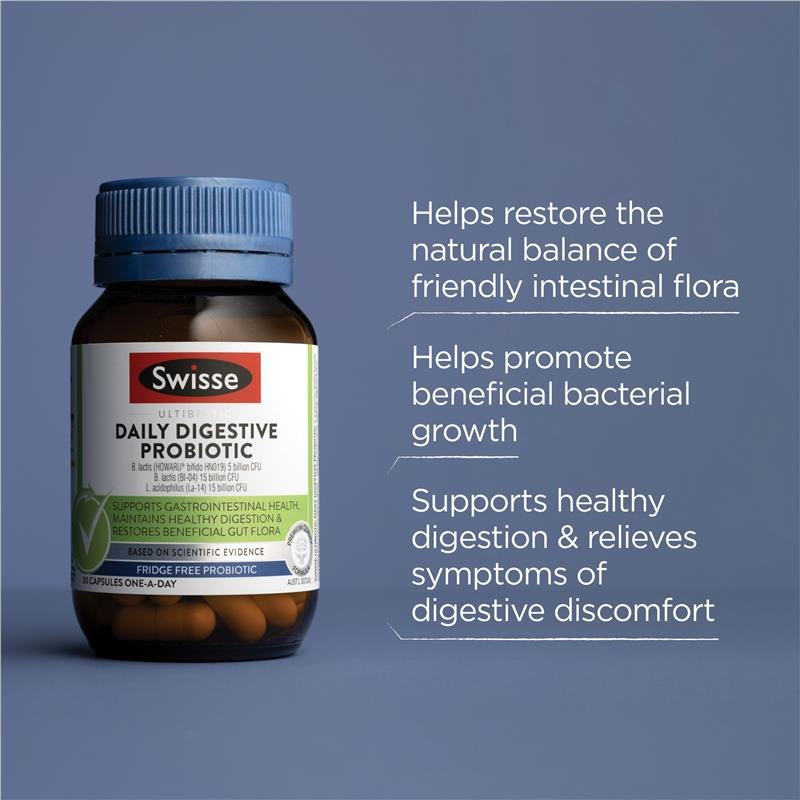 [CLEARANCE Expiry: 02/2025] Swisse Ultibiotic Daily Digestive Probiotic 30 Capsules