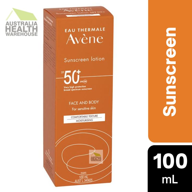 [Expiry: 07/2025] Avène Sunscreen Lotion SPF 50+ Face & Body For Sensitive Skin 100mL