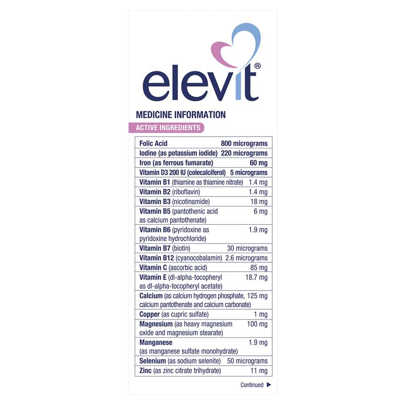 [Expiry: 09/2026] Elevit Pre-conception & Pregnancy Multivitamin 100 Tablets