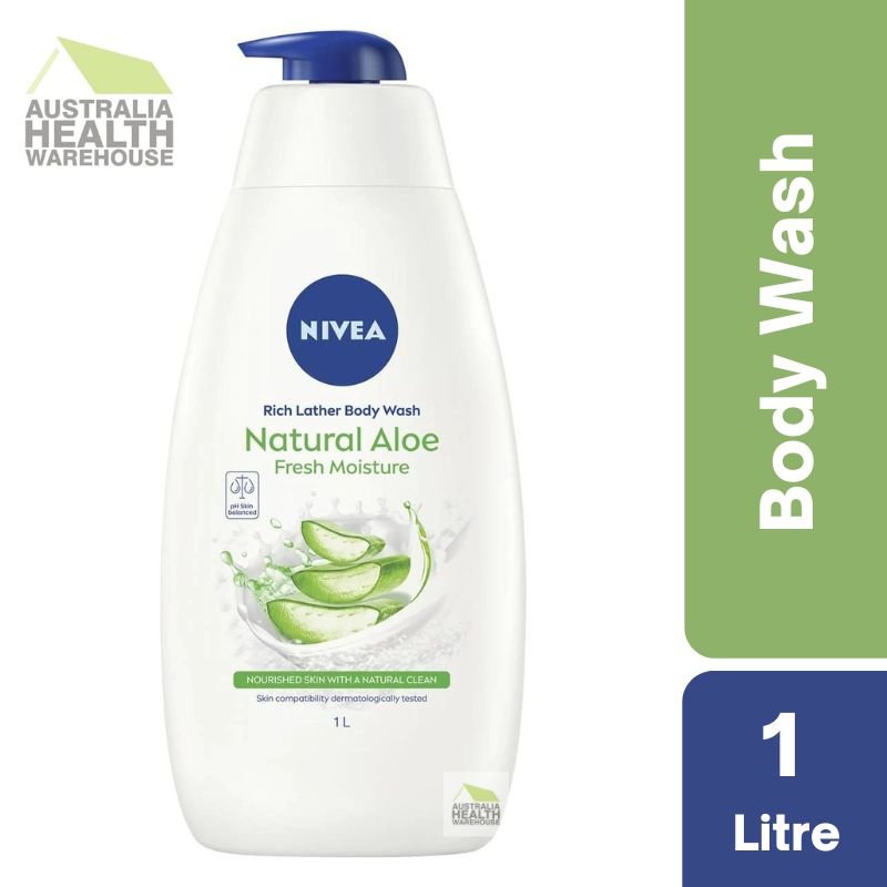 Nivea Rich Lather Natural Aloe Vera Body Wash 1 Litre