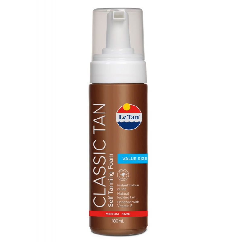 Le Tan Classic Tan Self Tanning Foam Medium - Dark 180mL