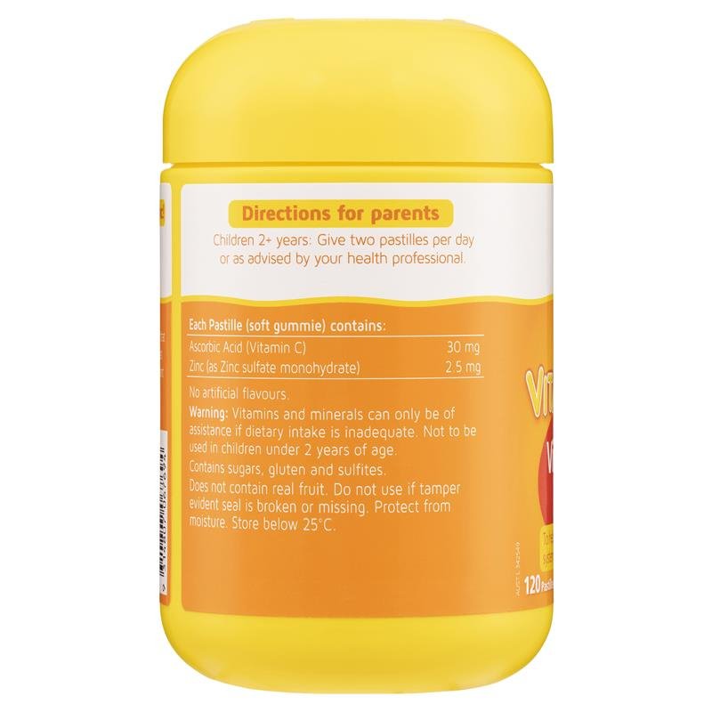 [CLEARANCE Expiry: 10/2024] Nature's Way Kids Smart Vita Gummies Vitamin C + Zinc 120 Pastilles